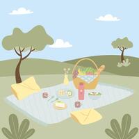 Picnic in the park vector