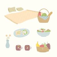 Picnic Illustration set item vector
