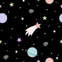 Outer space seamless pattern vector