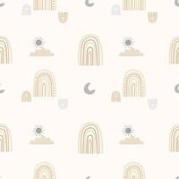 Seamless pattern rainbow vector