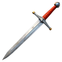 Medieval Swords with Rustic Design isolated on transparent background cutout png