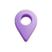 3D Render Pin for Delivery Location Coordination png