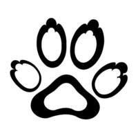 A black paw print on a white background vector