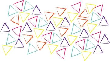 Square drawn with colorful triangle, square shapes drawn with dry brush, vector