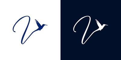 Ribbon bird abstract icon logo background graphic design isolated vector