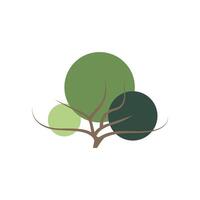 Bonsai tree icon logo background abstract flat design isolated business vector
