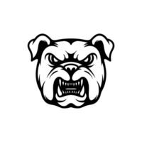 dog bulldog head logo drawing coloring line art style sketch classic vintage design illustration vector