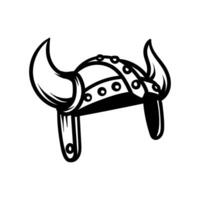 viking helmet drawing coloring line art style sketch classic vintage design illustration vector