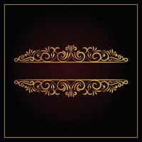 Royal Title Border Or Text Frame Ornament Elements Luxury vector
