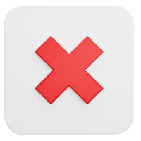 3D Render of Wrong Button png