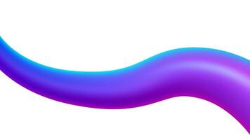 3D Fluid Wave of Purple Smooth Gradient Isolated on White Background vector