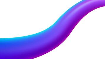 3D Fluid Wave Shape of Smooth Gradient Isolated on White Background vector