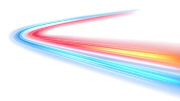 Abstract Wavy Line of Light Isolated on White vector