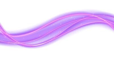 Abstract Violet Wave Line of Light Isolated on White Background vector