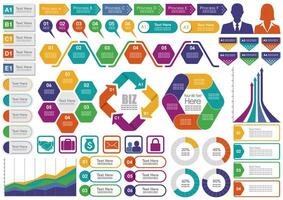 Set Of Infographics, Tags, And Icons Set Isolated On A White Background. . vector