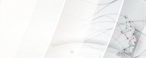 A white and gray background with a white lines vector
