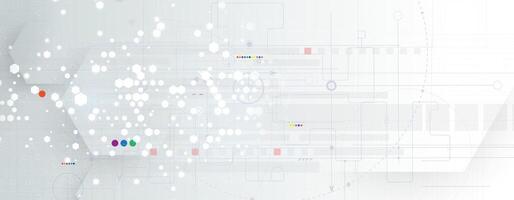 A white background with many dots and lines vector