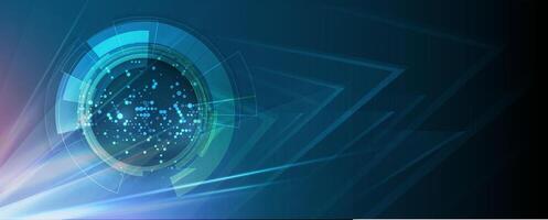 A futuristic background with a glowing circle vector