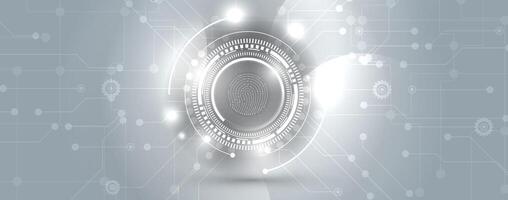 A futuristic technology background with a circular object vector