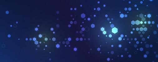 Abstract blue background with many dots vector
