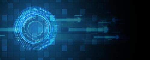 A futuristic technology background with a circular object vector
