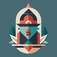 An illustration of a man with a hat and a hat vector