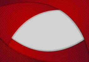Red and grey abstract wavy background vector