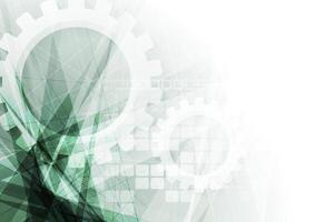Green tech geometric abstract background vector