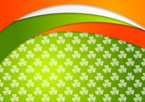 St. Patrick Day background with Irish flag colors vector