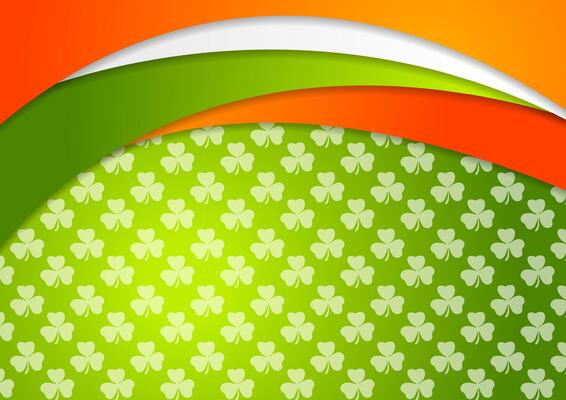 St. Patrick Day background with Irish flag colors