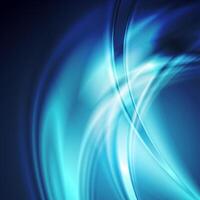 Dark blue smooth blurred abstract waves background vector