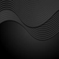 Abstract smooth black waves background vector