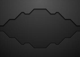 Black tech geometric concept background vector