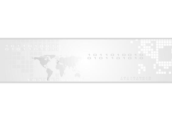 Grey abstract technology banner header