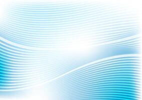 Abstract vibrant blue waves and lines pattern vector