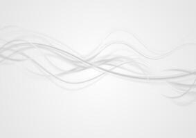 Abstract shiny grey waves background vector