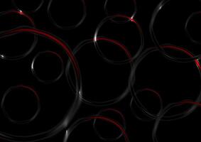 Red and black contrast circles abstract background vector
