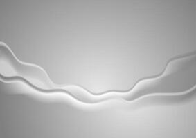 Abstract grey wavy gradient corporate background vector