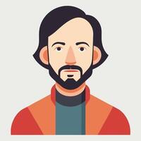 A man with a beard and a beard vector