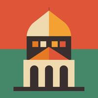 The icon of a building with a dome on top vector