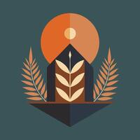 A logo for a company that makes wheat vector