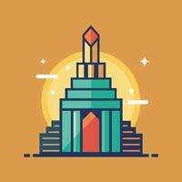 The temple of god in the desert vector