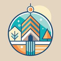 A logo for a company that makes a building vector