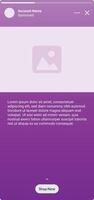 Social media post template mockup. Ad with CTA vector