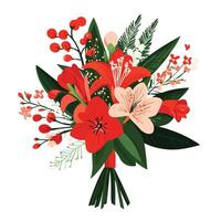 Fresh Spring Flowers in a Lively Bouquet vector