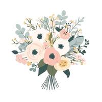 Assorted Colorful Flowers in a Perfect Bouquet vector