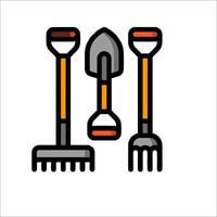Garden tools icon vector