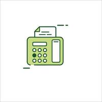 A green phone icon on a white background vector