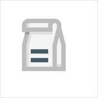 A bag of coffee is shown on a white background vector