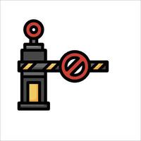 A sign that says no entry sign on a gate vector